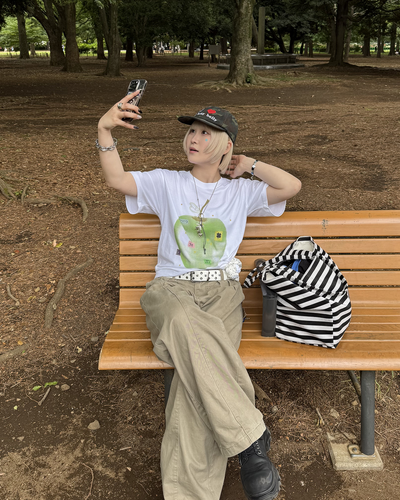 グリーンアップルプリントTシャツ KC0268