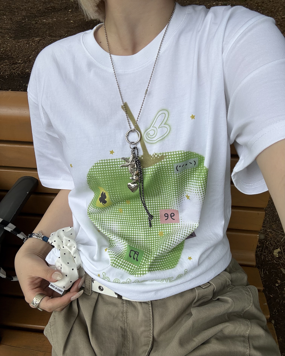 グリーンアップルプリントTシャツ KC0268