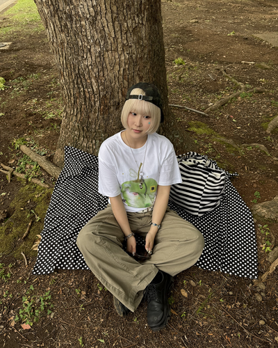 グリーンアップルプリントTシャツ KC0268
