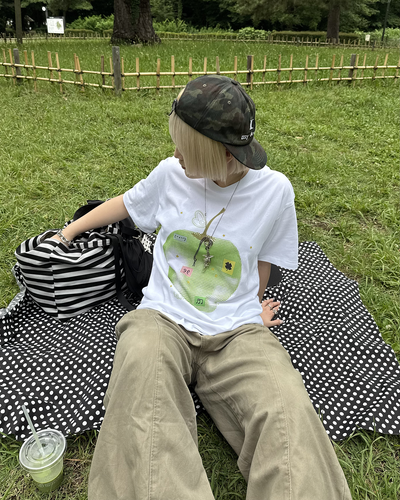 グリーンアップルプリントTシャツ KC0268