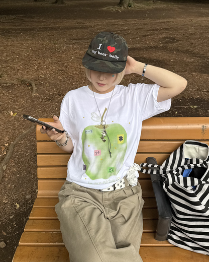 グリーンアップルプリントTシャツ KC0268