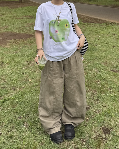 グリーンアップルプリントTシャツ KC0268