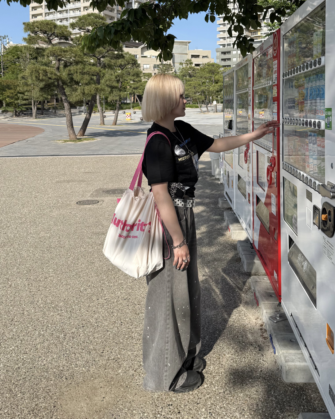 ドローコード付きキャンバスショルダーバッグ KC0306