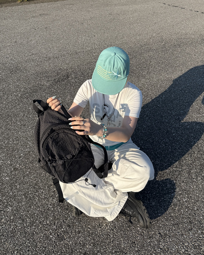 ホワイトレタープリントラウンドネックTシャツ KC0343