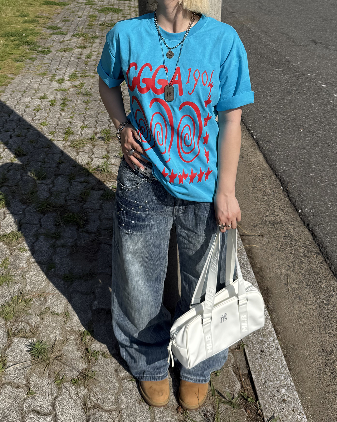 スパイラルグラフィックオーバーTシャツ KC0344
