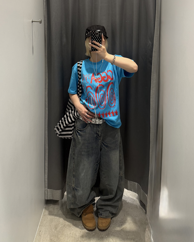スパイラルグラフィックオーバーTシャツ KC0344