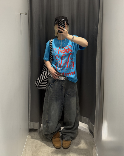 スパイラルグラフィックオーバーTシャツ KC0344