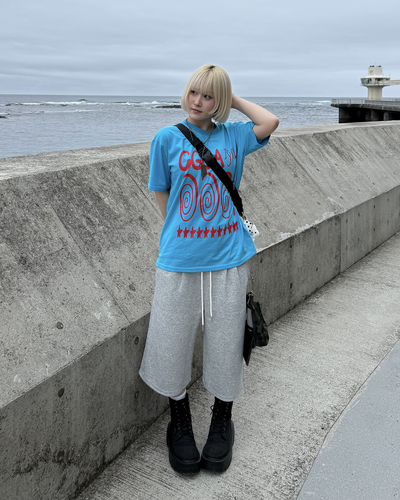 スパイラルグラフィックオーバーTシャツ KC0344