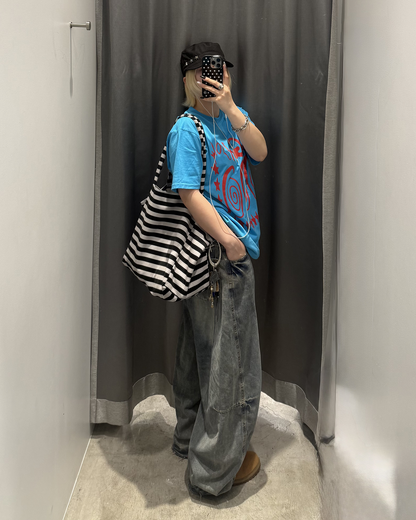 スパイラルグラフィックオーバーTシャツ KC0344