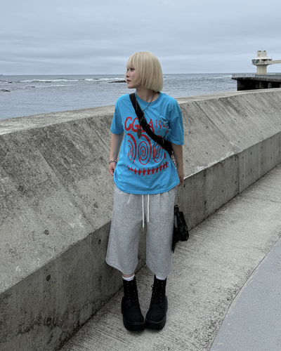 スパイラルグラフィックオーバーTシャツ KC0344
