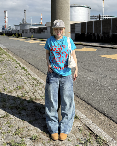 スパイラルグラフィックオーバーTシャツ KC0344