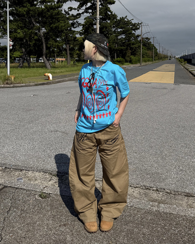 スパイラルグラフィックオーバーTシャツ KC0344
