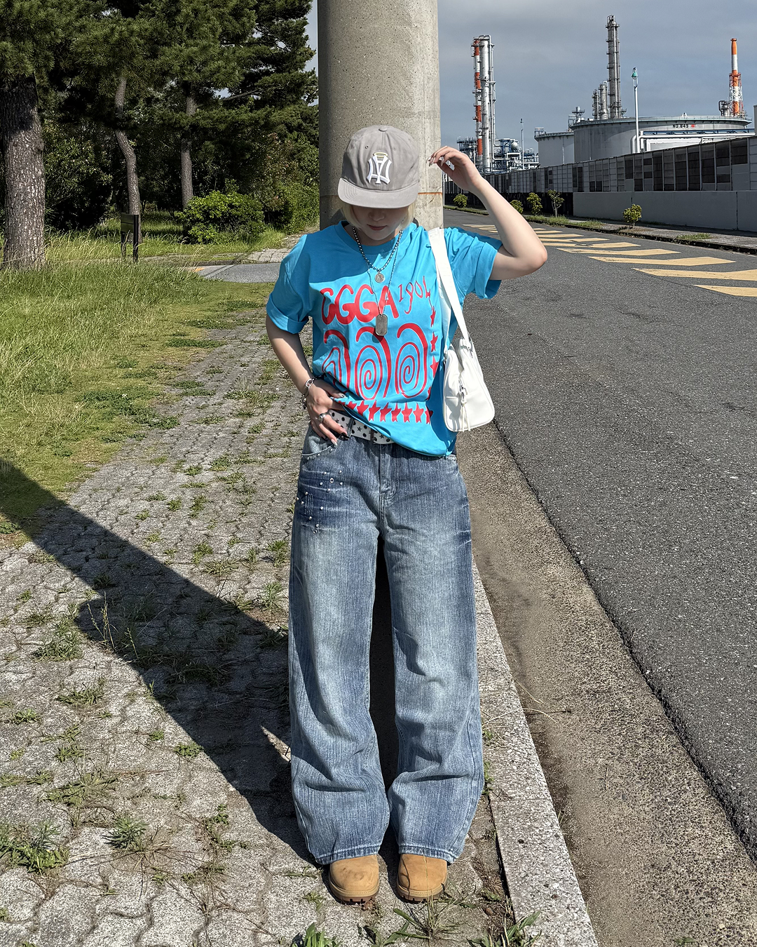 スパイラルグラフィックオーバーTシャツ KC0344