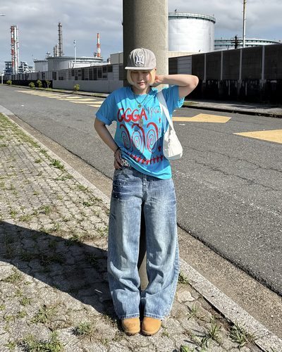 スパイラルグラフィックオーバーTシャツ KC0344