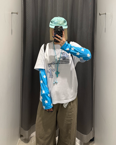 キャットデザインスターTシャツ
KC0385