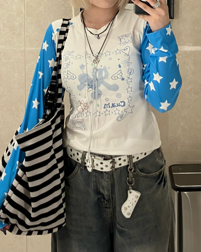 キャットデザインスターTシャツ
KC0385