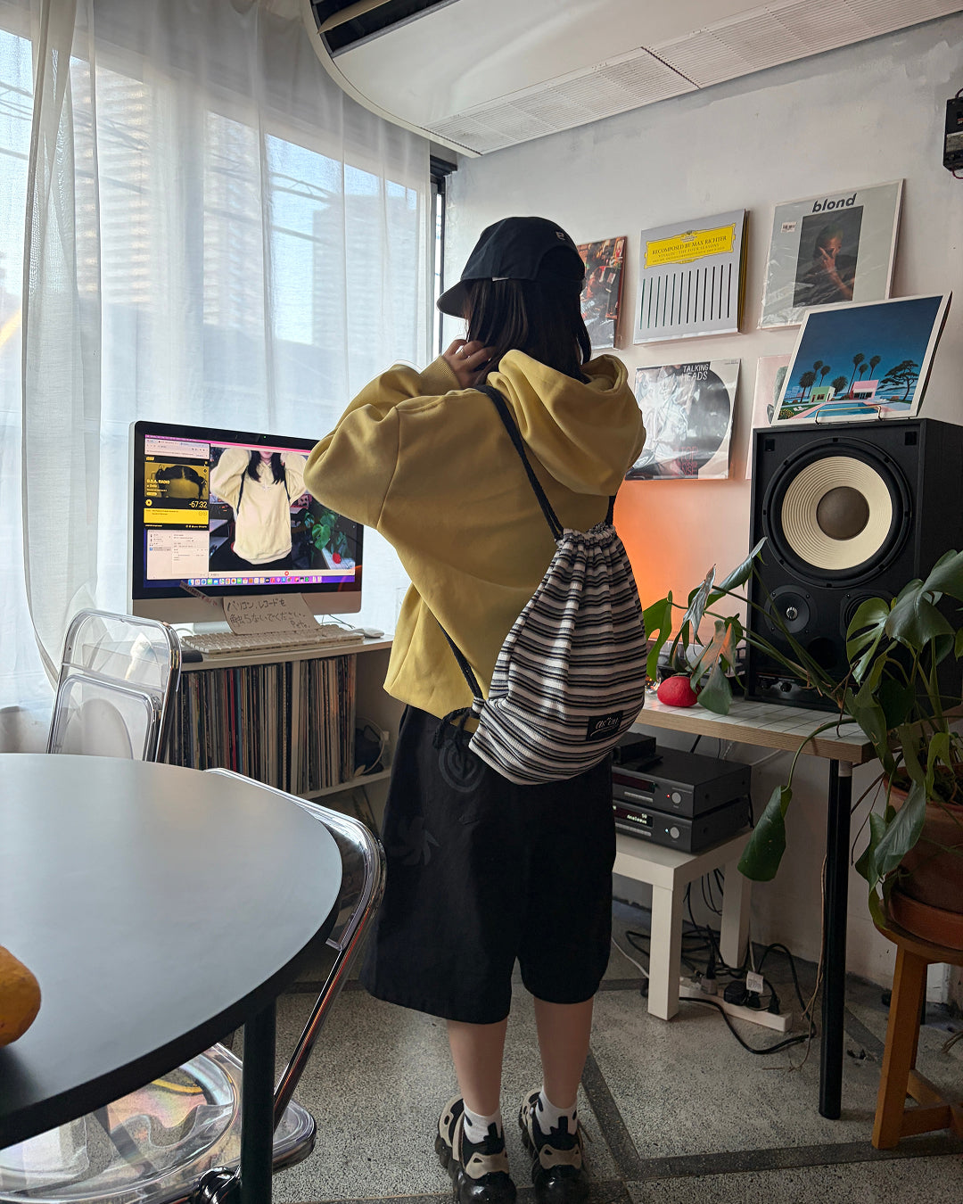 ボーダー柄ロープショルダーバッグ KH0016