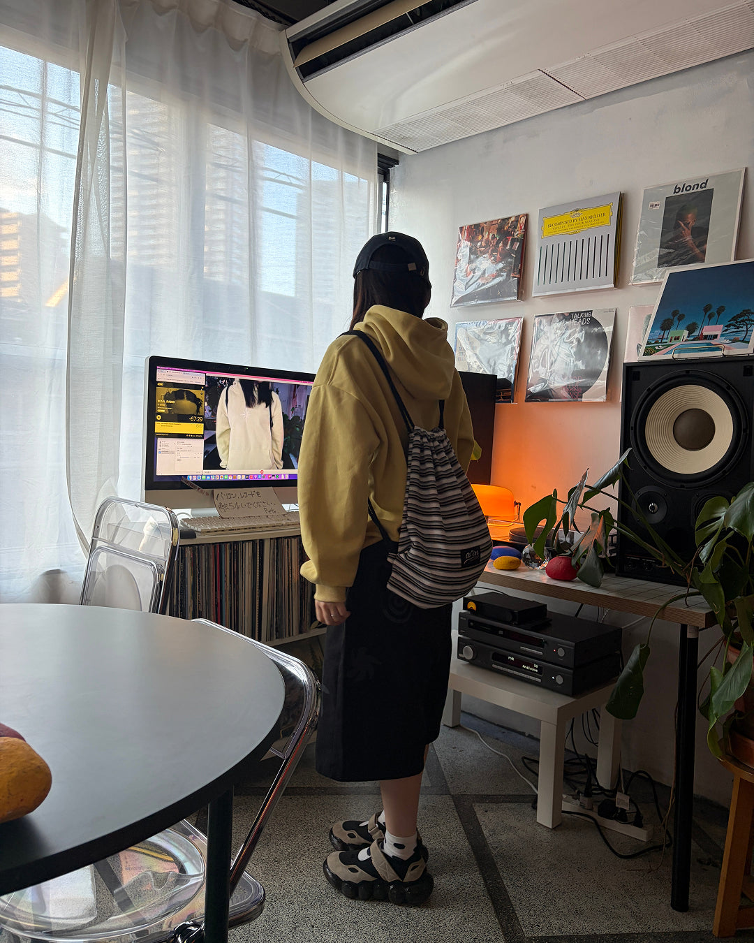 ボーダー柄ロープショルダーバッグ KH0016