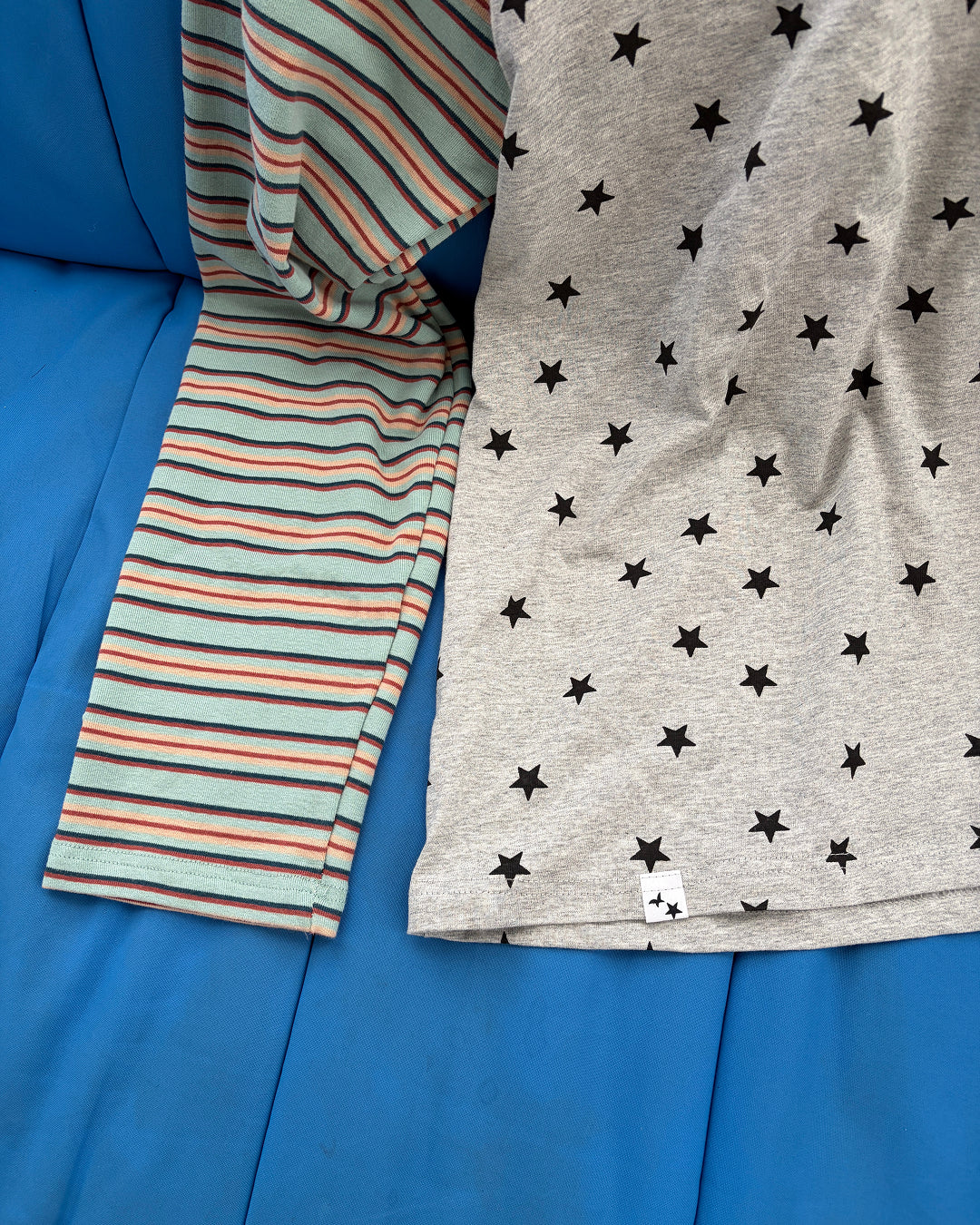 星柄ボーダースリーブTシャツ KH0022