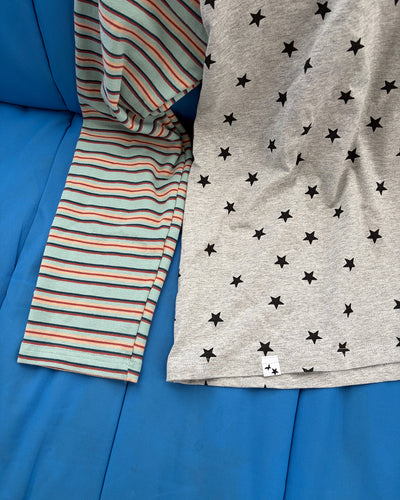 星柄ボーダースリーブTシャツ KH0022