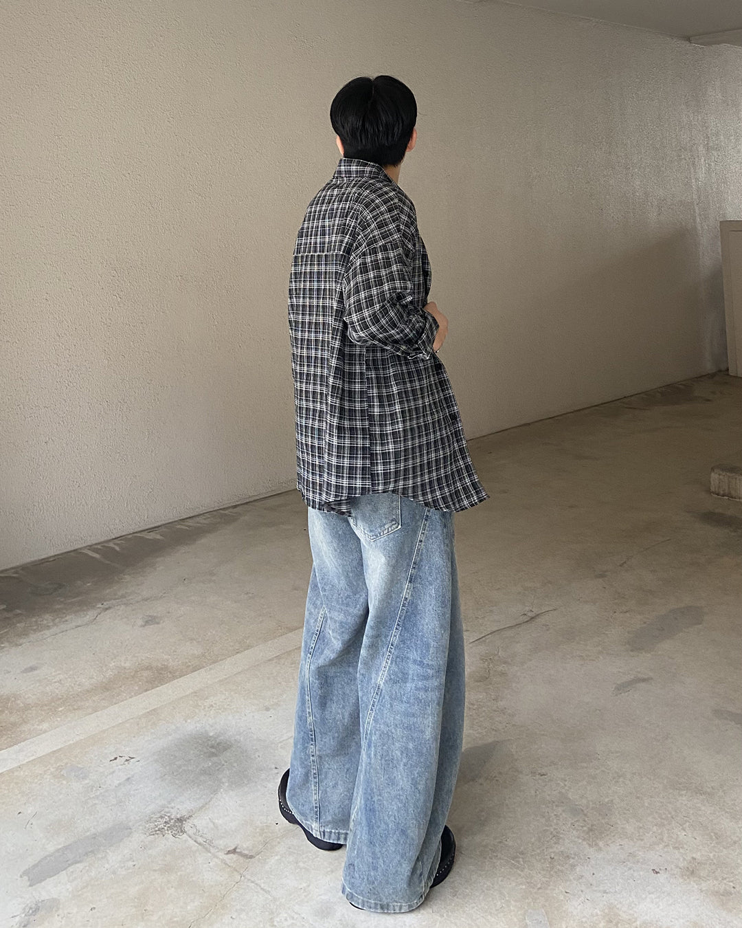 ヴィンテージウォッシュワイドデニムパンツ KJ0002