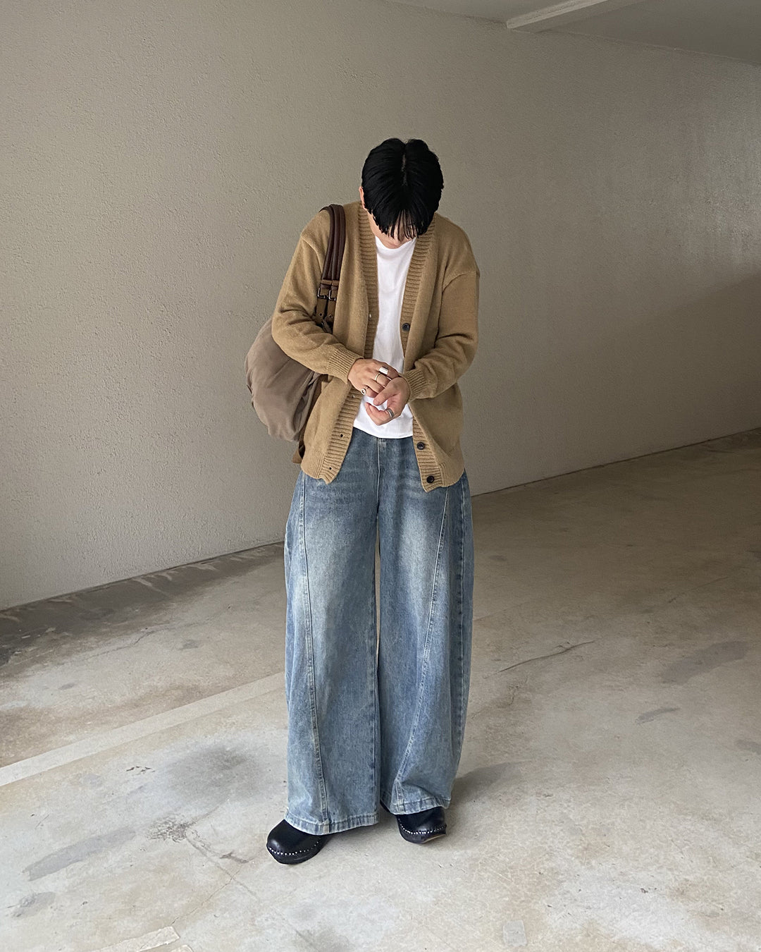 ヴィンテージウォッシュワイドデニムパンツ KJ0002