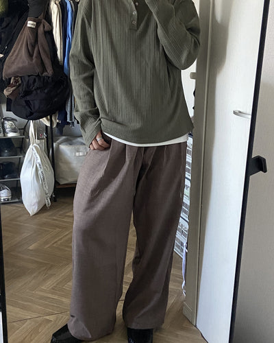 リネンライクワイドストレートパンツ KJ0017