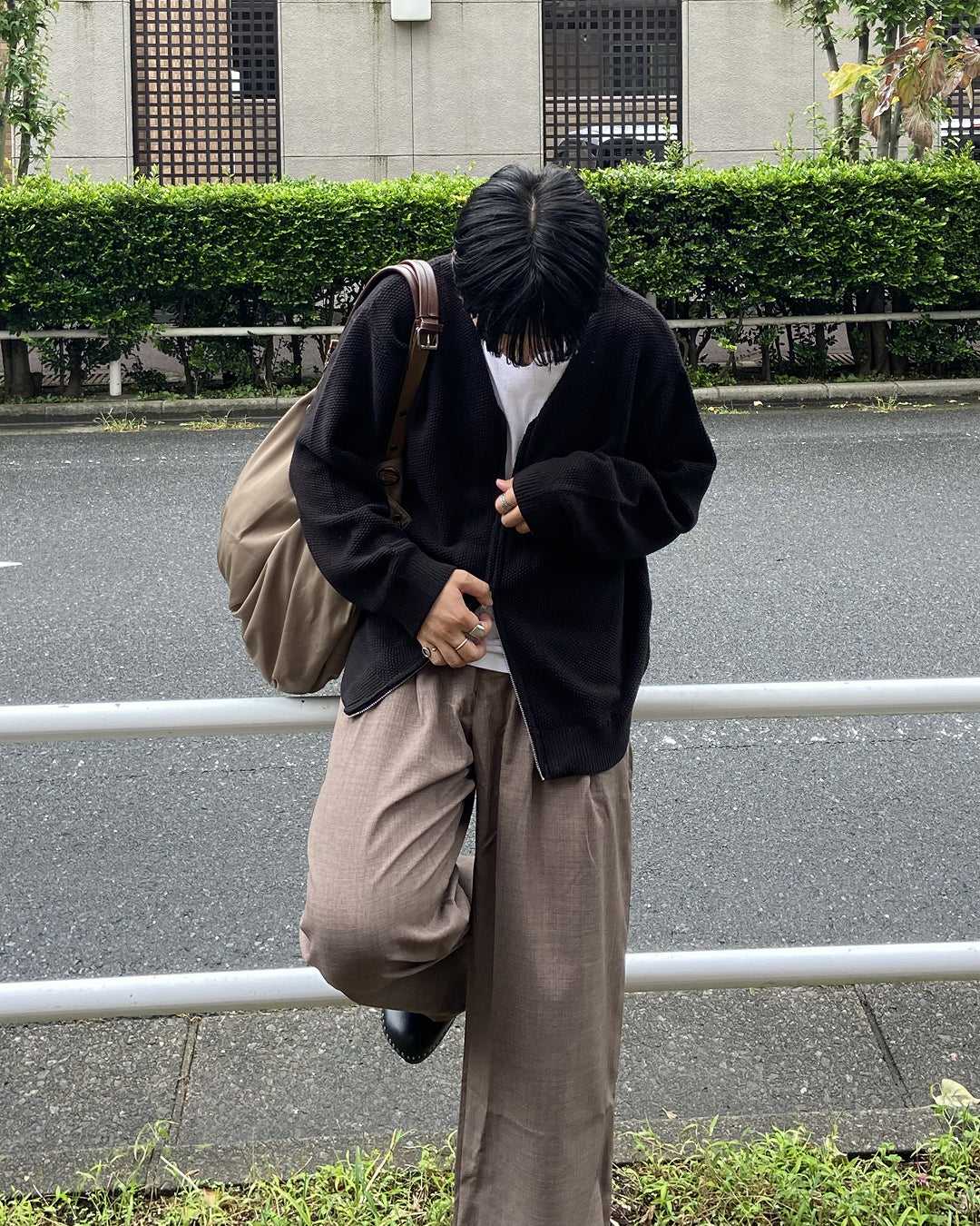 リネンライクワイドストレートパンツ KJ0017