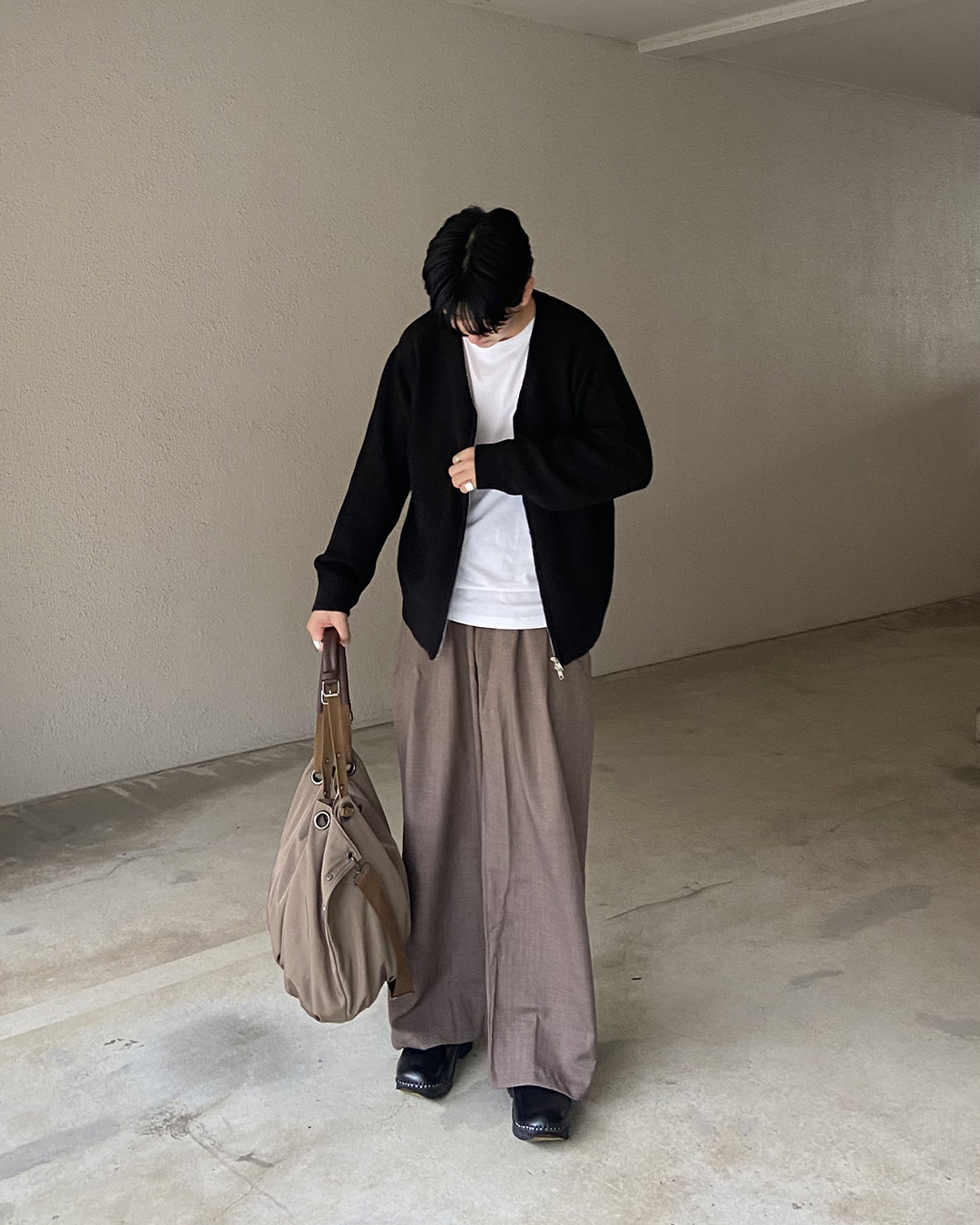 リネンライクワイドストレートパンツ KJ0017