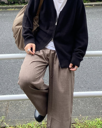 リネンライクワイドストレートパンツ KJ0017