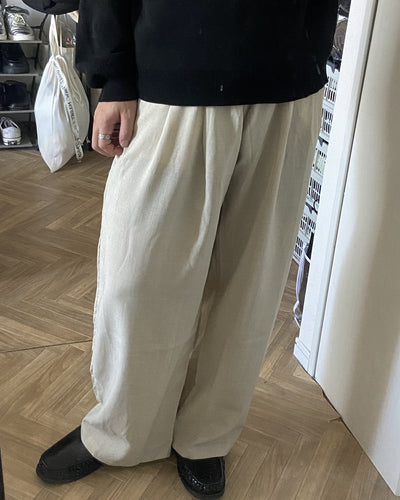リネンライクワイドストレートパンツ KJ0017