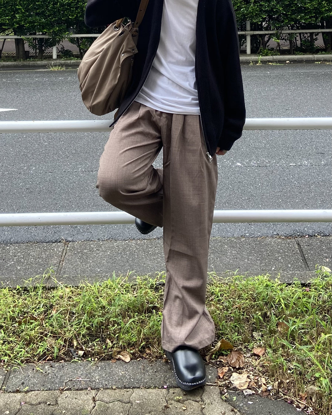 リネンライクワイドストレートパンツ KJ0017