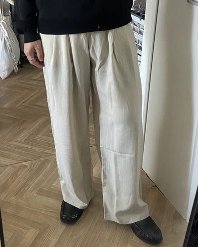 リネンライクワイドストレートパンツ KJ0017