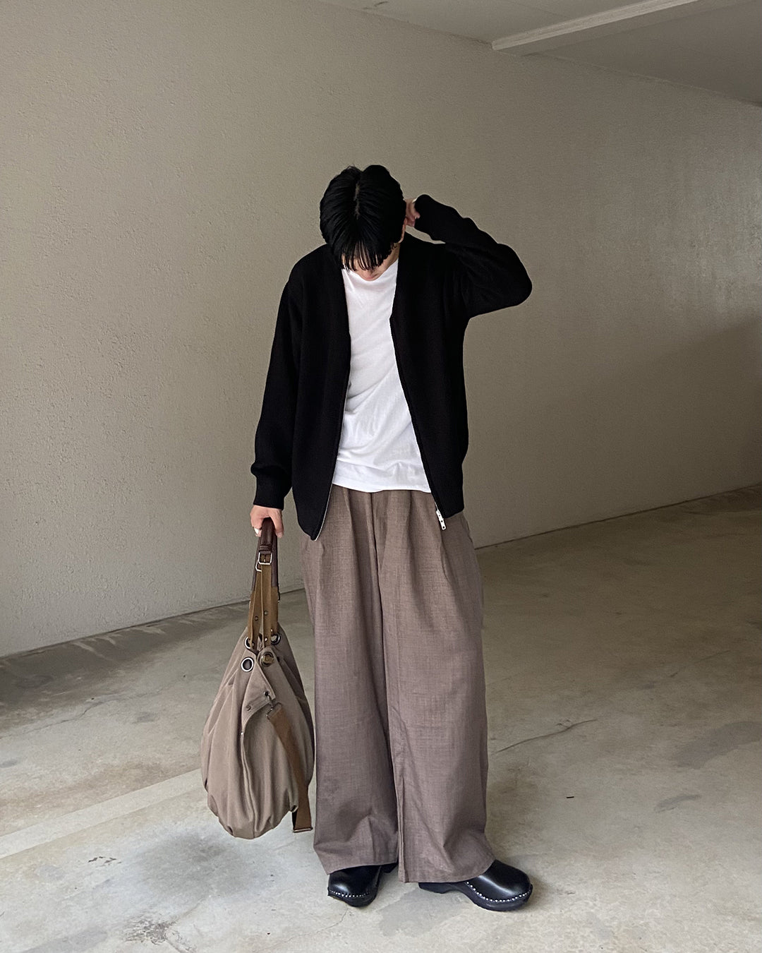 リネンライクワイドストレートパンツ KJ0017