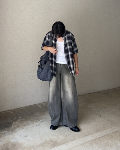 テクスチャービッグジョルダーバッグ KJ0026