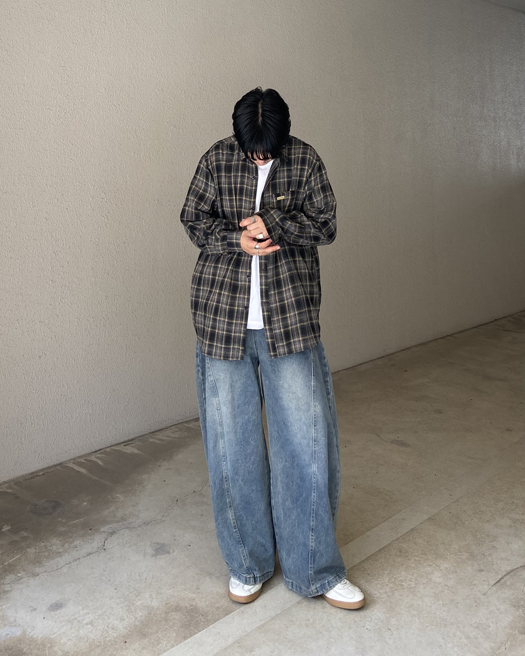 ヴィンテージライクチェックシャツ KJ0027