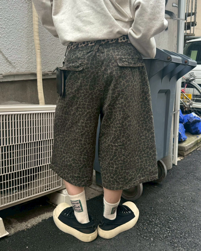 【即納】レオパードハーフパンツ KM1005