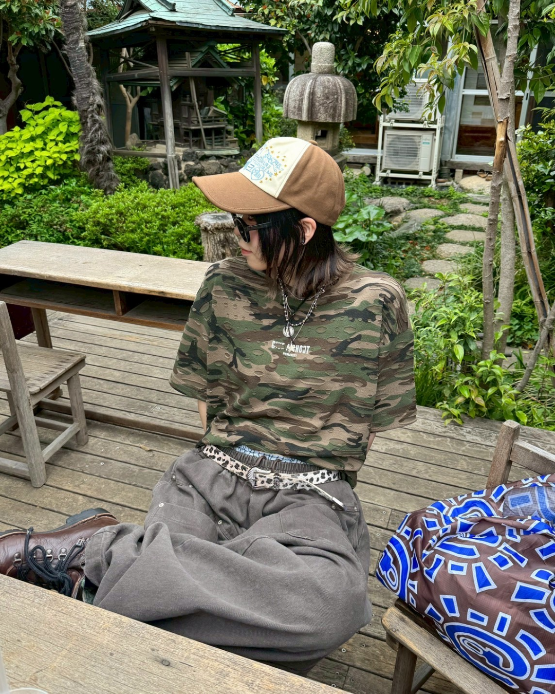 ダメージ迷彩Tシャツ KM1006