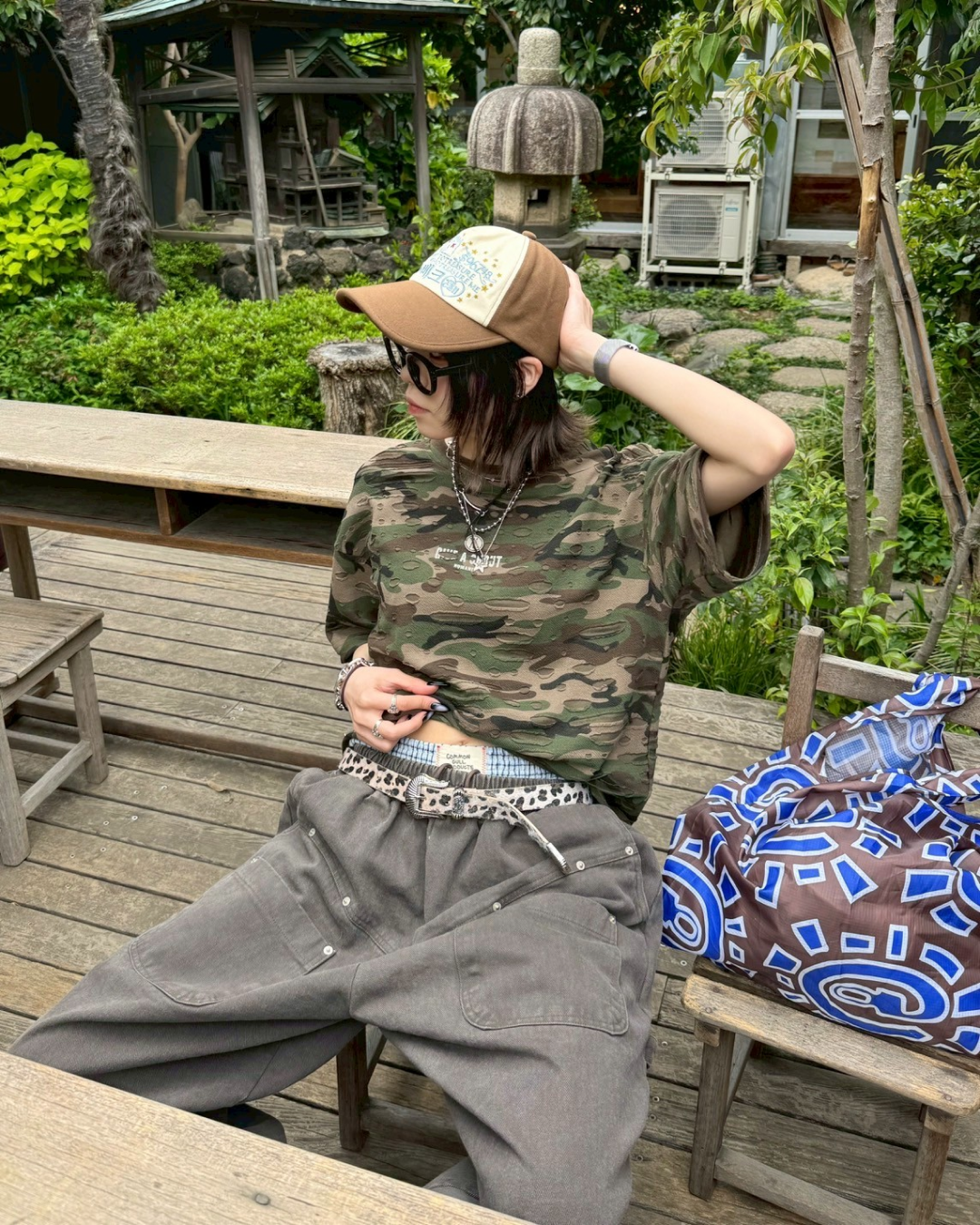 ダメージ迷彩Tシャツ KM1006