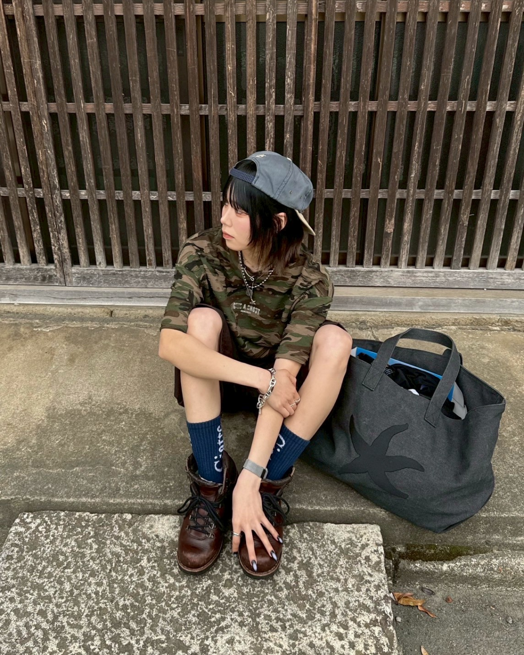 ダメージ迷彩Tシャツ KM1006