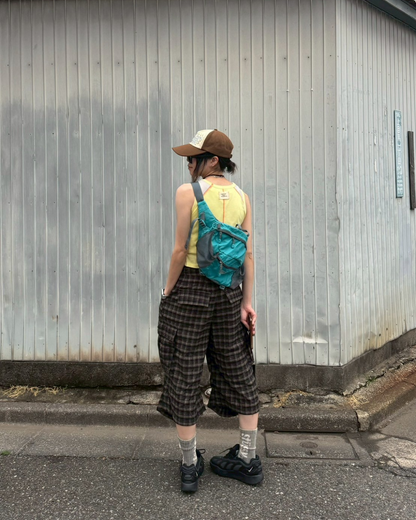 チェックミディアムカーゴパンツ KM1016