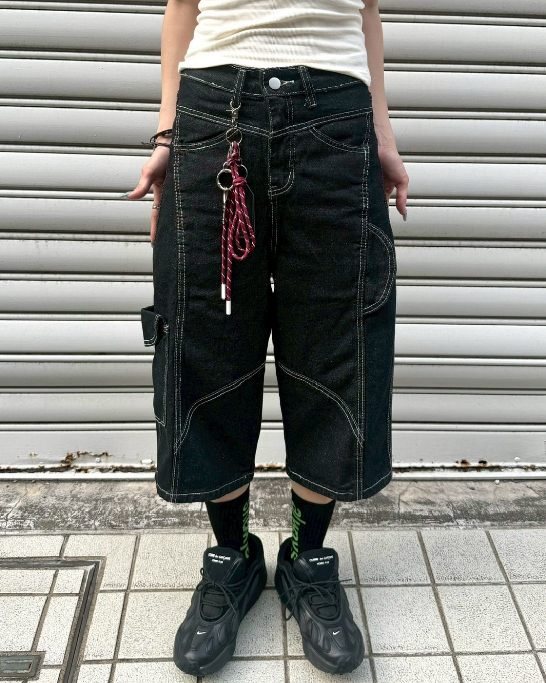 ステッチデザインハーフパンツ KM1107