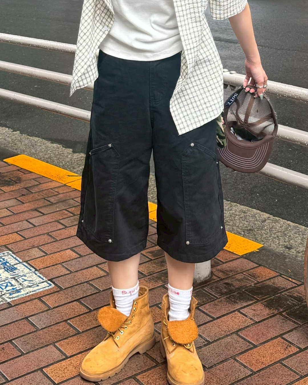 スタッズハーフパンツ KM1138