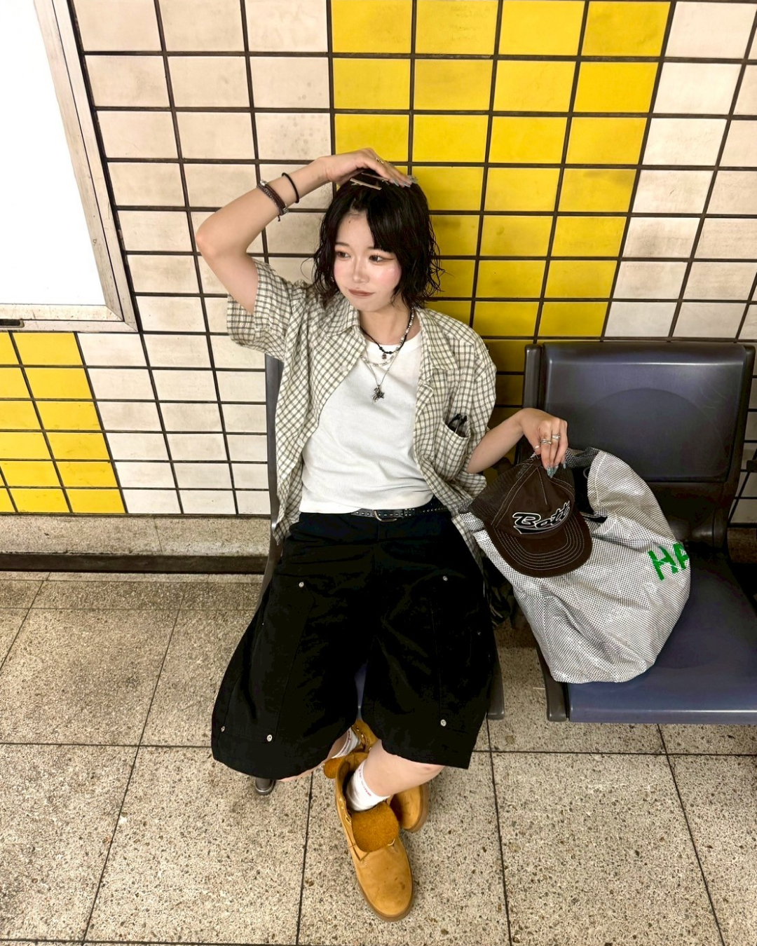 スタッズハーフパンツ KM1138