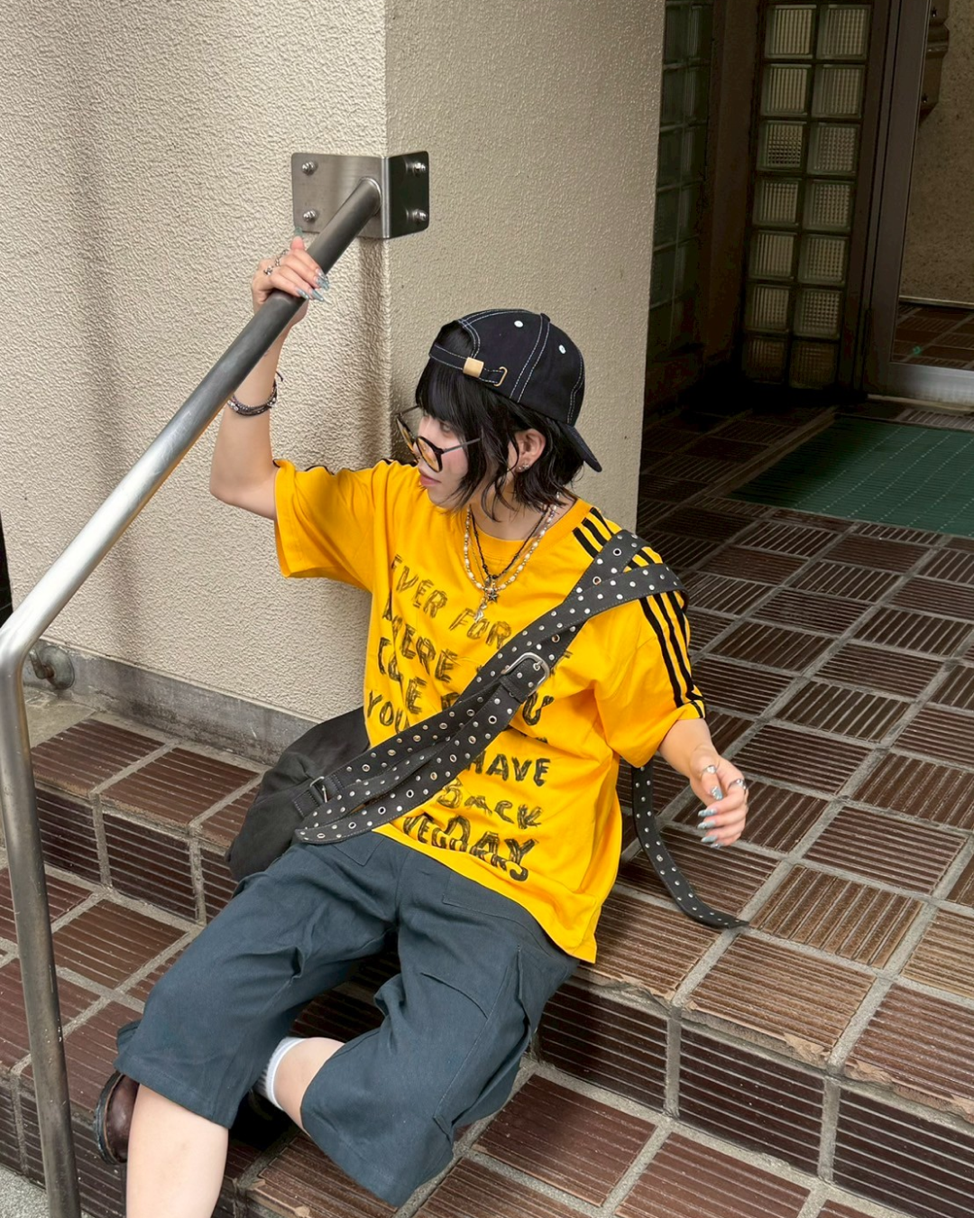 ペイントレタリングTシャツ KM1143