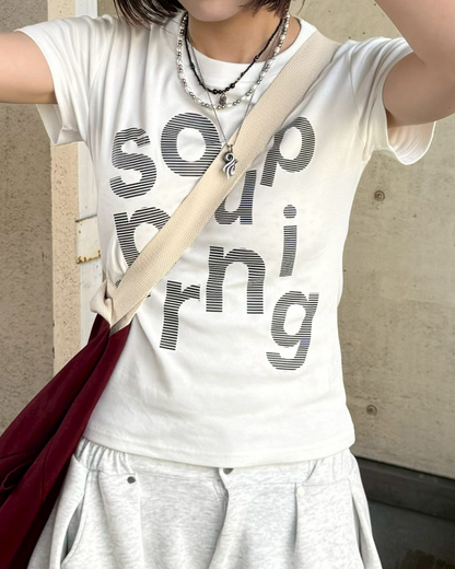 プリントロゴTシャツ  KM1153