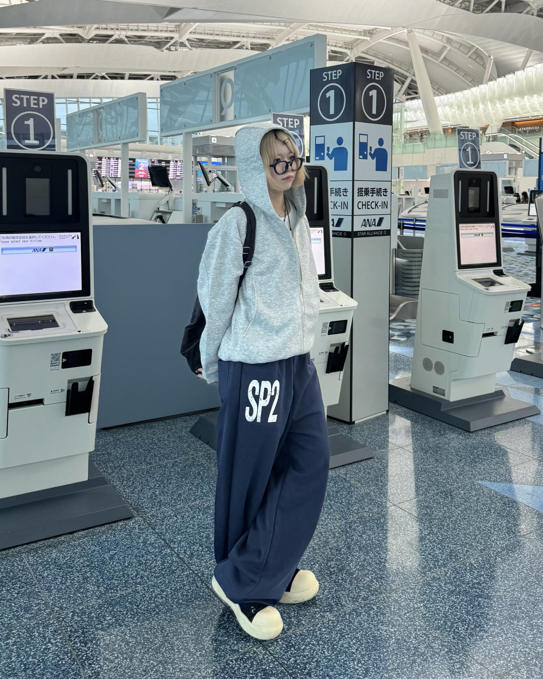 デザインダブルジップパーカー KM1215