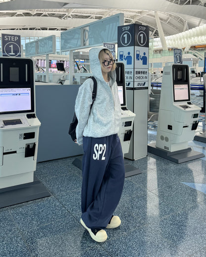 デザインダブルジップパーカー KM1215