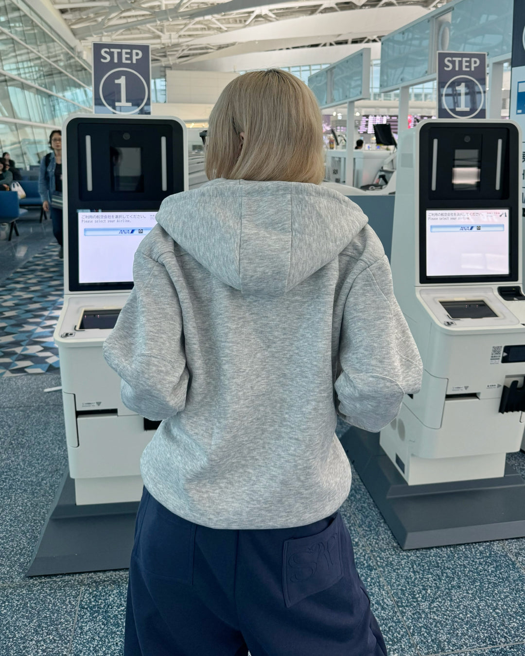 デザインダブルジップパーカー KM1215