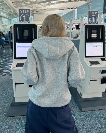 デザインダブルジップパーカー KM1215